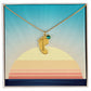 Engraved Baby Feet Necklace with Birthstone