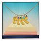 Engraved Baby Feet Necklace with Birthstone