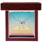 Engraved Baby Feet Necklace with Birthstone