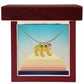 Engraved Baby Feet Necklace with Birthstone