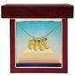 Engraved Baby Feet Necklace with Birthstone
