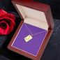 First [s] Engraved Envelope Necklace