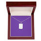 First [f] Engraved Envelope Necklace